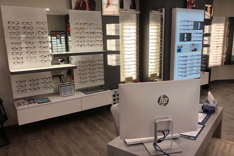 Eyeglasses clinic display