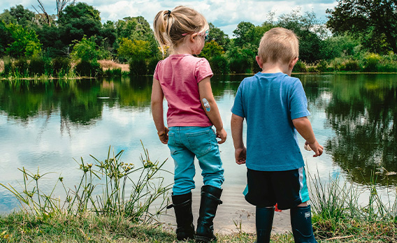 Children playing outside